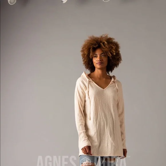 Agnes Dora Tops Favorite Hoodie Cream Poshmark